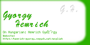 gyorgy hemrich business card